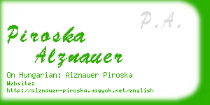 piroska alznauer business card